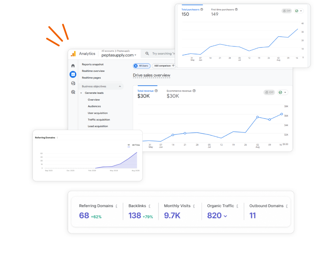 Digital marketing analytics and SEO solutions for small business clients