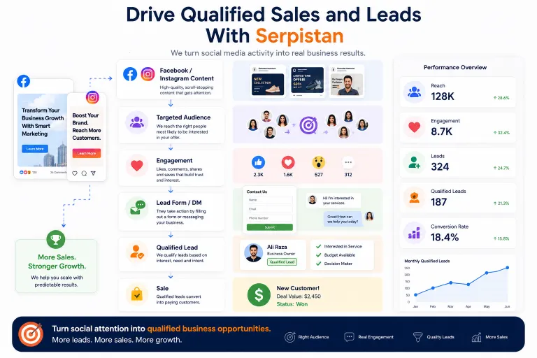 Drive qualified sales and leads with Serpistan social media marketing