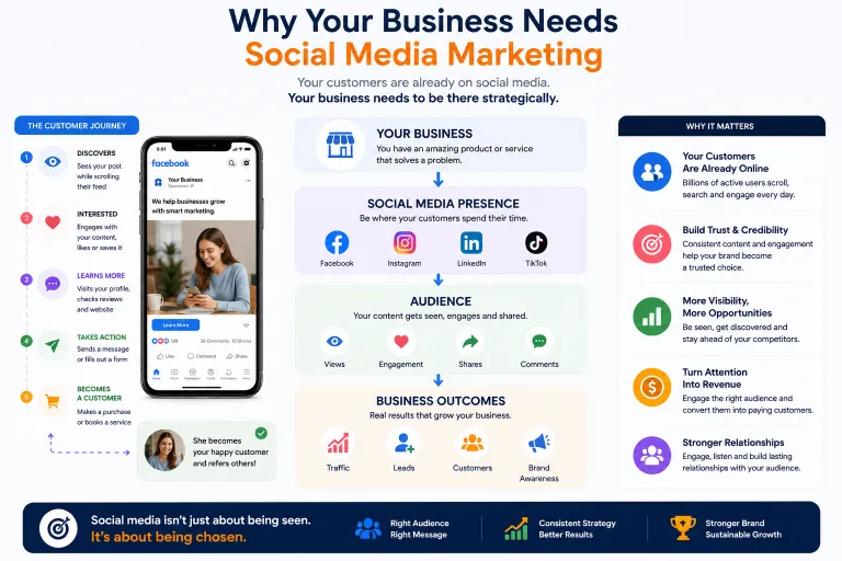Why your business needs social media marketing infographic