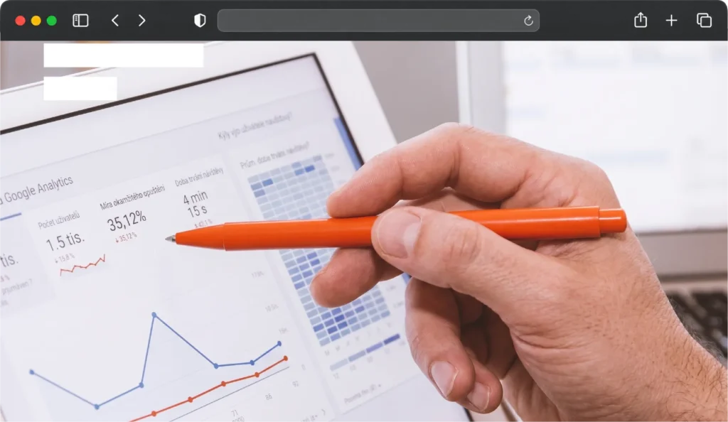 Web designer sketching a website layout on a tablet