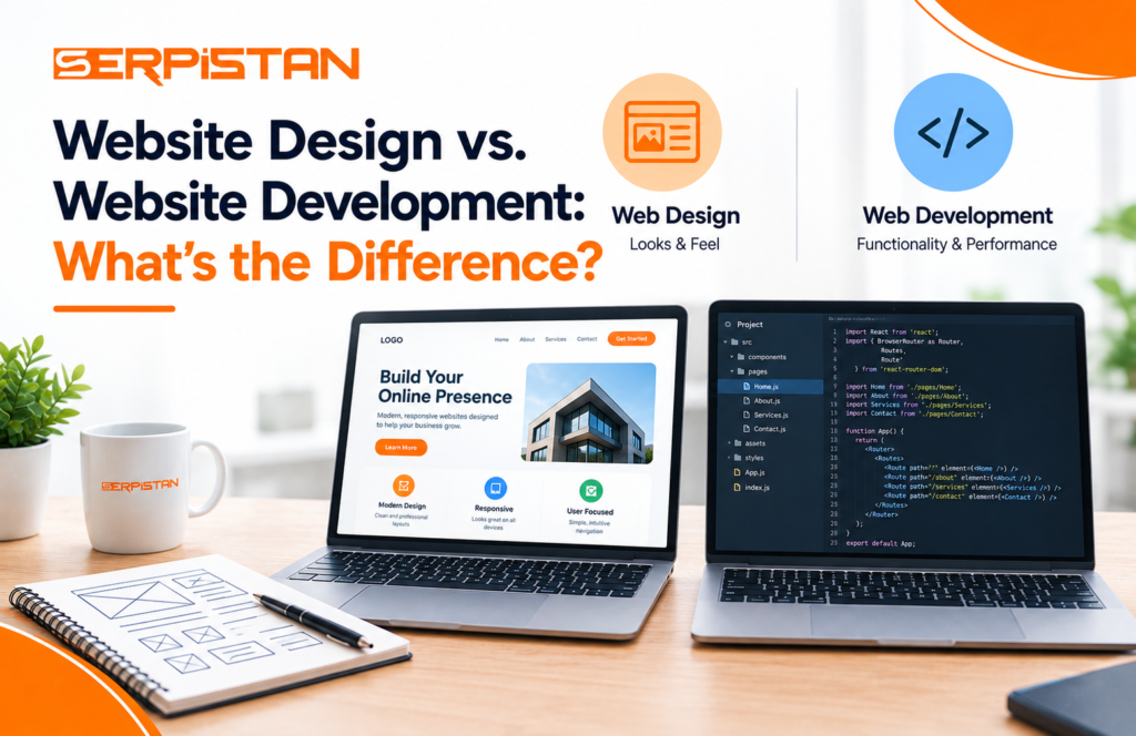 Website design vs website development: what is the difference