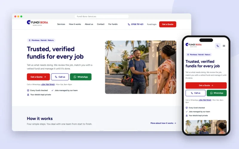 Fundi Bora Services — designed and developed by SERPISTAN